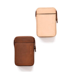 Cool Beige Leather Mens 20pcs Cigarette Holder Case Cool Custom Cigarette Case for Men - imessengerbags