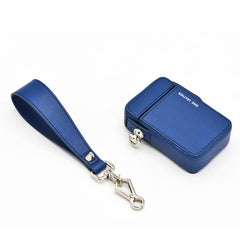 Cool Blue Leather Womens Mens 20pcs Cigarette Holder Case Wristlet Cigarette Case for Women - imessengerbags