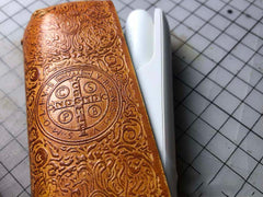 Handmade Tooled Constandine Leather Mens IQOS 3.0 Cigarette Case IQOS3.0 Holder for Men - imessengerbags