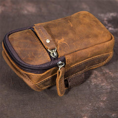 Retro Brown Leather Cell Phone HOLSTER Belt Pouches for Men Waist Bags BELT BAG For Men - imessengerbags