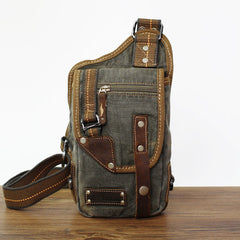 Denim Mens Small Shoulder Bag Sling bag Denim Chest Bag Sling Pack For Men