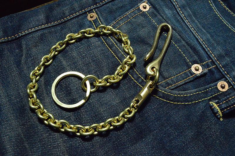 Solid Brass Cool Punk Rock Wallet Chain Biker Trucker Wallet Chain