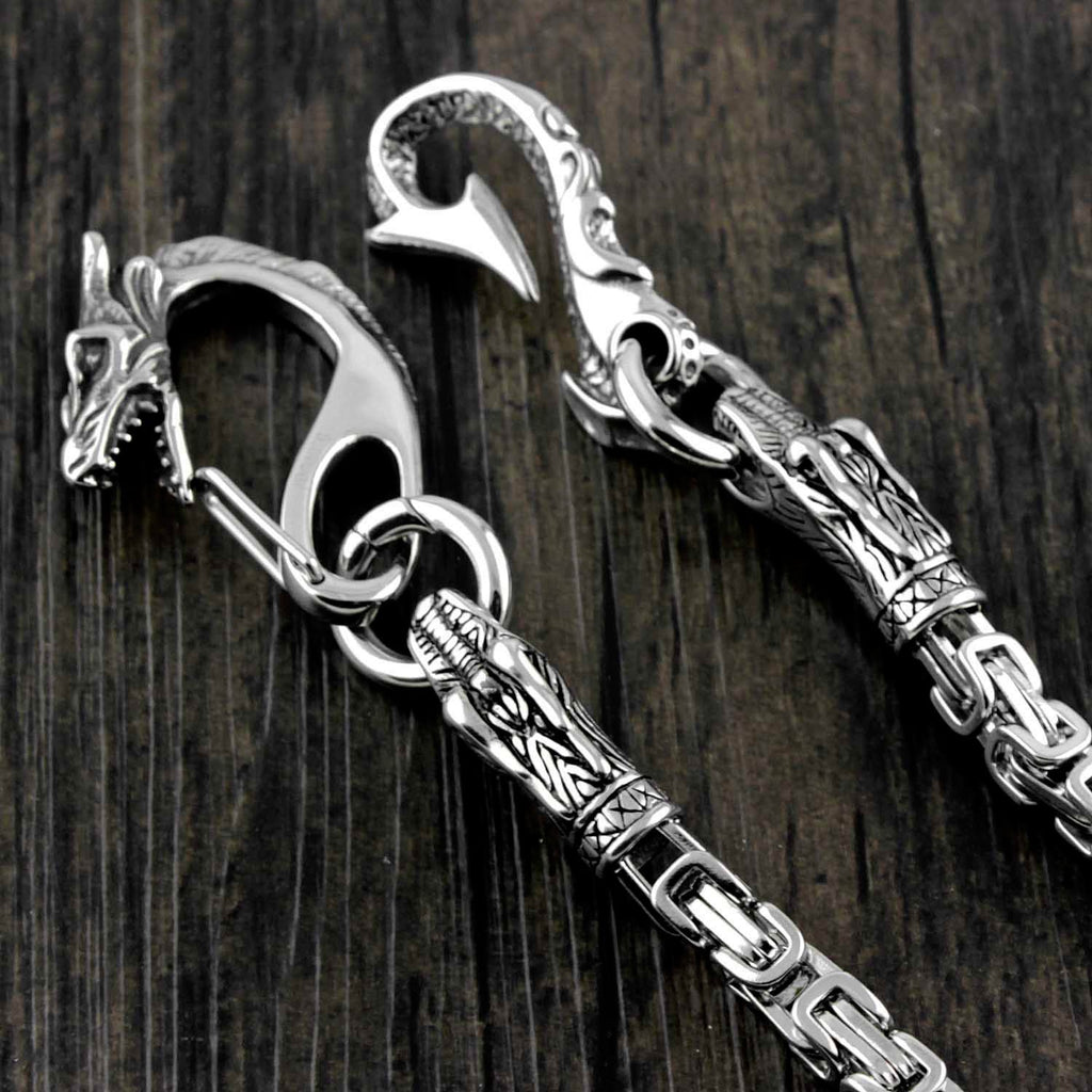 Metal Wallet Belt Chain - Silver