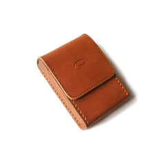 Cool Handmade Brown Leather Mens Cigarette Case with Belt Loop for Men - imessengerbags