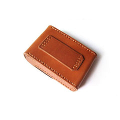 Cool Handmade Brown Leather Mens Cigarette Case with Belt Loop for Men - imessengerbags