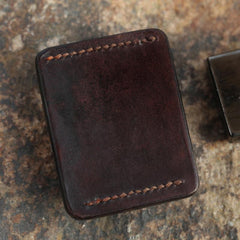 Cool Mens Leather Zippo Lighter Case with Loop Zippo lighter Holder with clip - imessengerbags