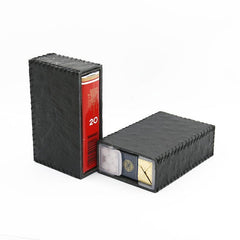 Handmade Black Leather Cigarette Holder Mens Cool Cigarette Holder Case for Men - imessengerbags