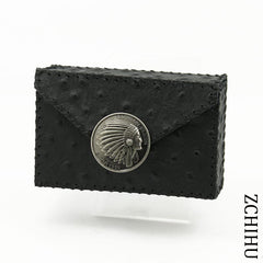 Cool Handmade Leather Mens Black Indian Cigarette Holder Case for Men - imessengerbags