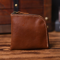 Handmade Leather Mens Cool Wallet Men Slim Wallets Front Pocket Wallet for Men - imessengerbags