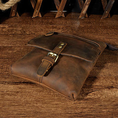 Leather Belt Pouch Mens Small Cases Waist Bag Hip Pack Belt Bag Fanny Pack Bumbag for Men - imessengerbags