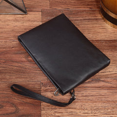 Handmade Genuine Leather Clutch Zip Long Wallet Purse Bag For Mens - imessengerbags