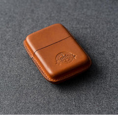 Cool Brown Leather Mens 14pcs Cigarette Holder Case Cool Custom Cigarette Case for Men - imessengerbags