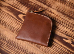 Handmade Leather Mens Cool Wallet Men Slim Wallets Front Pocket Wallet for Men - imessengerbags