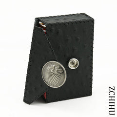 Cool Handmade Leather Mens Black Indian Cigarette Holder Case for Men - imessengerbags