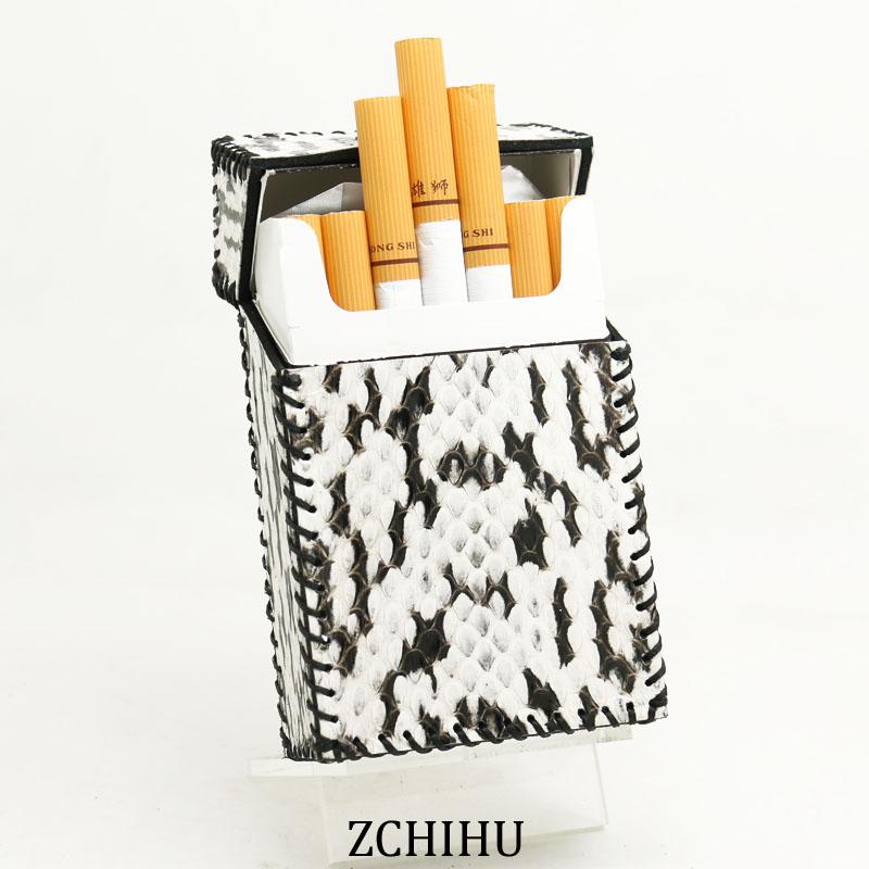 Cool Snake Leather Mens Cigarette Holder Case Handmade Cigarette Holder for Men - imessengerbags