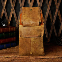 Leather Belt Pouch Mens Small Cases Waist Bag Hip Pack Belt Bag Fanny Pack Bumbag for Men - imessengerbags