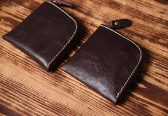 Handmade Leather Mens Cool Wallet Men Slim Wallets Front Pocket Wallet for Men - imessengerbags