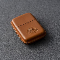 Cool Brown Leather Mens 14pcs Cigarette Holder Case Cool Custom Cigarette Case for Men - imessengerbags