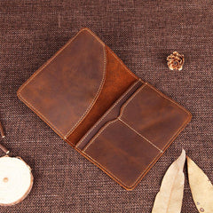 Handmade Genuine Leather Slim Wallet Bifold Long Wallet Passport Purse Bag For Mens - imessengerbags