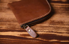 Handmade Leather Mens Cool Wallet Men Slim Wallets Front Pocket Wallet for Men - imessengerbags