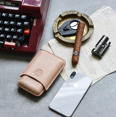 Cool Green Leather Mens 3pcs Cigar Case Cool Custom Leather Cigar Case for Men - imessengerbags