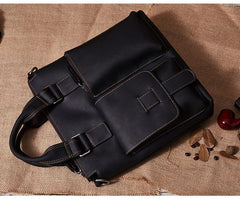 Handmade Leather Mens Cool Messenger Bag Work Bag Satchel Bag Briefcase Bag for men - imessengerbags