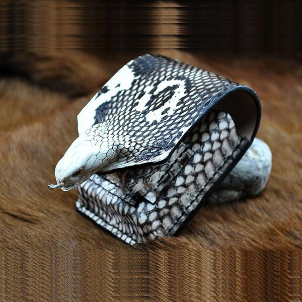 Cool Leather Mens Snake Cigarette Case Cigarette Holder Belt Pouch with Belt Loop for Men - imessengerbags