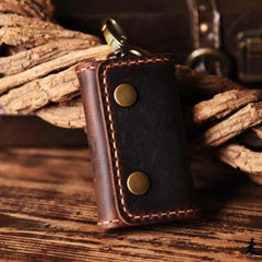 Handmade Leather Mens Cool Key Wallet Car Key Holder Car Key Case for Men - imessengerbags