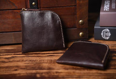 Handmade Leather Mens Cool Wallet Men Slim Wallets Front Pocket Wallet for Men - imessengerbags