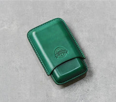 Cool Green Leather Mens 3pcs Cigar Case Cool Custom Leather Cigar Case for Men - imessengerbags