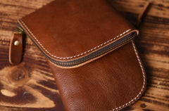 Handmade Leather Mens Cool Wallet Men Slim Wallets Front Pocket Wallet for Men - imessengerbags