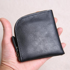 Handmade Leather Mens Cool Wallet Men Slim Wallets Front Pocket Wallet for Men - imessengerbags