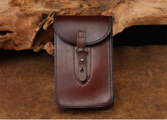 Cool Leather Mens Biker Cell Phone Holster Belt Pouch Side Bag Shoulder Bag for Men - imessengerbags