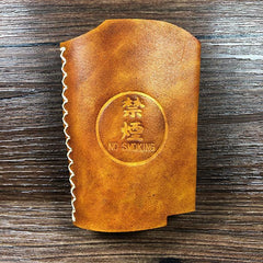 Handmade Leather Brown Mens ASVAPE MICHAEL Cigarette Case Holder for Men - imessengerbags