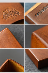 Handmade Brown Leather Mens 20pcs Cigarette Case Cool Custom Cigarette Case for Men - imessengerbags