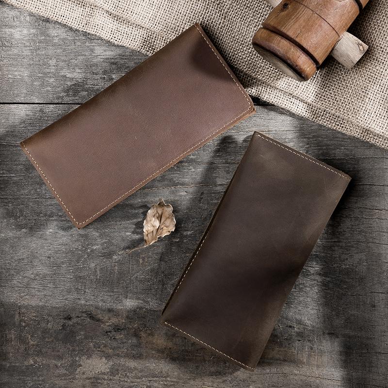 Handmade Leather Mens Cool Long Leather Wallet Zipper Phone Clutch Wal –  iwalletsmen
