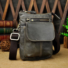 Small Leather Mens Belt Pouch Waist Bag Shoulder Bag BELT BAG For Men - imessengerbags