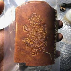 Handmade Leather Brown Mens ASVAPE MICHAEL Cigarette Case Holder for Men - imessengerbags