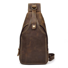 Cool Leather Chest Bag Sling Bag Sling Crossbody Bag Travel Bag Hiking Bags For Men - imessengerbags