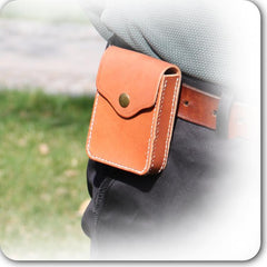 Cool Leather Mens Cigarette Case with Belt Loop Cigarette Holder for Men - imessengerbags