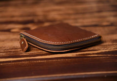 Handmade Leather Mens Cool Wallet Men Slim Wallets Front Pocket Wallet for Men - imessengerbags