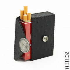 Cool Handmade Leather Mens Black Indian Cigarette Holder Case for Men - imessengerbags