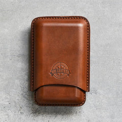 Cool Green Leather Mens 3pcs Cigar Case Cool Custom Leather Cigar Case for Men - imessengerbags