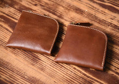 Handmade Leather Mens Cool Wallet Men Slim Wallets Front Pocket Wallet for Men - imessengerbags