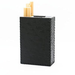 Handmade Black Leather Cigarette Holder Mens Cool Cigarette Holder Case for Men - imessengerbags