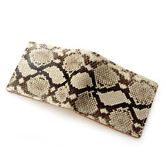 [On Sale] Handmade Cool Mens Snake Skin Small Wallet Slim billfold Wallets with Zippers - imessengerbags