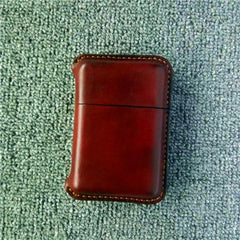 Handmade Leather Mens 10pcs Cigarette Holder Case Cool Custom Cigarette Case for Men - imessengerbags