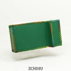 Cool Handmade Leather Womens Green Cigarette Holder Case for Women - imessengerbags